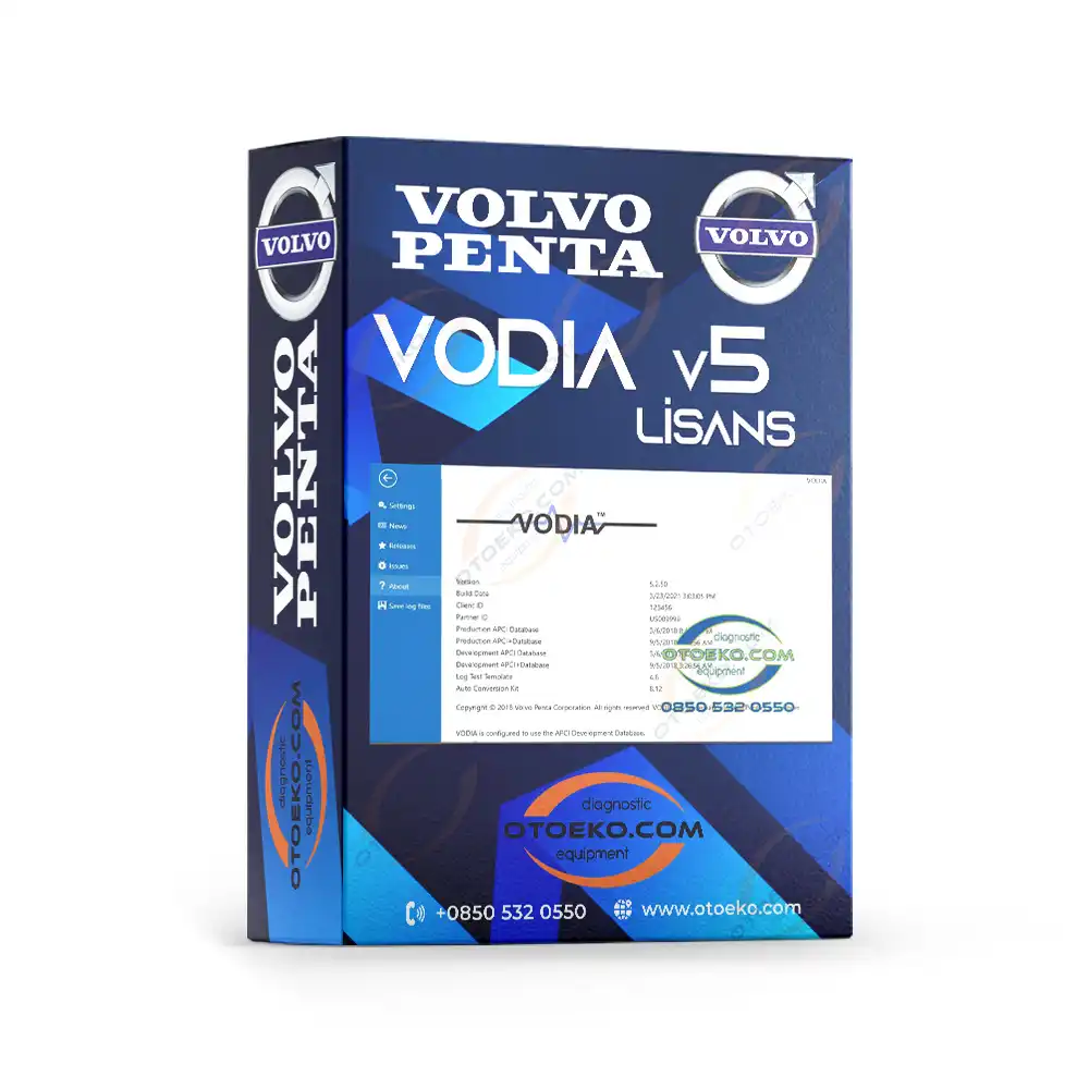 برنامج فحص محركات فولفو بنتا البحرية والمولدات Volvo Penta VODIA 5 (v5.2.50) لمعايرة أنظمة EVC/IPS واليخوت